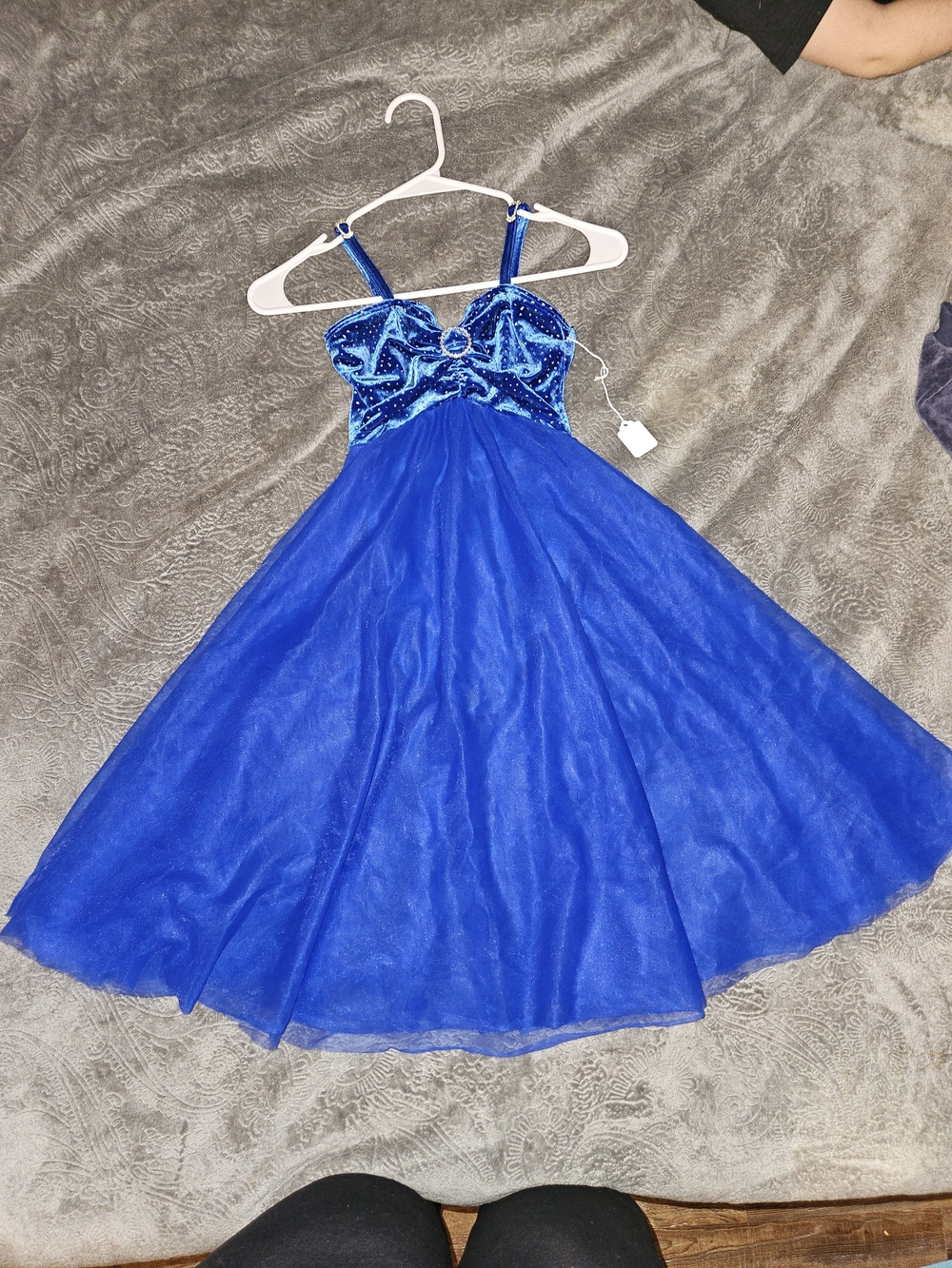 Girls Blue Sparkle Tulle Party Dress